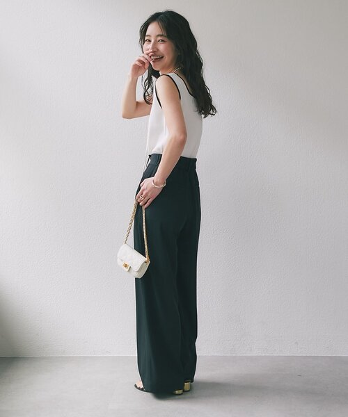 La boutique BonBon（ラブティックボンボン）の「【オウレンティ】ミニキルティングチェーンバッグ（トートバッグ・レディース・オフホワイト/ピンク/ブラック・FREE）」の6枚目の写真