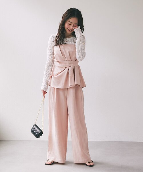 La boutique BonBon（ラブティックボンボン）の「【オウレンティ】ミニキルティングチェーンバッグ（トートバッグ・レディース・オフホワイト/ピンク/ブラック・FREE）」の13枚目の写真