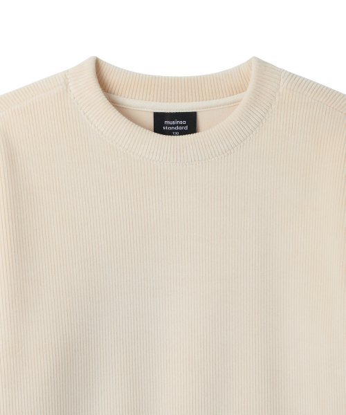 MUSINSA STANDARD KIDS（ムシンサスタンダードキッズ）の「ベルベットコーデュロイスウェットシャツ[クリーム]（スウェット・レディース・その他・100/110/130）」の5枚目の写真