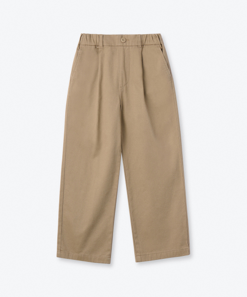MUSINSA STANDARD KIDS（ムシンサスタンダードキッズ）の「裏起毛ワンタックワイドチノパンツ[ベージュ]（その他パンツ・レディース・その他・100/110/120/130/140/150/160）」の3枚目の写真