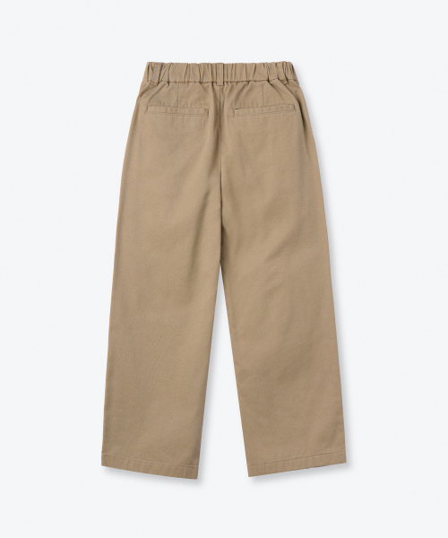 MUSINSA STANDARD KIDS（ムシンサスタンダードキッズ）の「裏起毛ワンタックワイドチノパンツ[ベージュ]（その他パンツ・レディース・その他・100/110/120/130/140/150/160）」の4枚目の写真