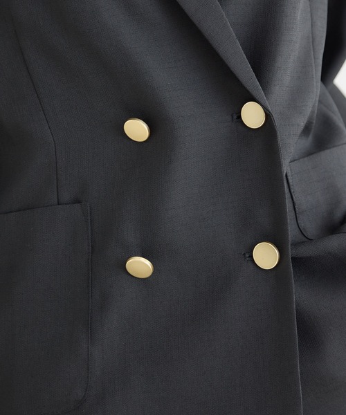 KATHARINE ROSS（キャサリンロス）の「【PILLINI/ピリーニ】麻調メッシュジャケット（テーラードジャケット・レディース・ブラック/ベージュ・FREE）」の6枚目の写真