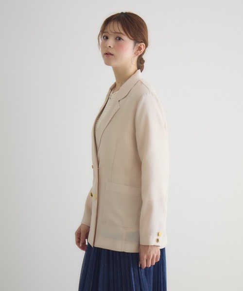 KATHARINE ROSS（キャサリンロス）の「【PILLINI/ピリーニ】麻調メッシュジャケット（テーラードジャケット・レディース・ブラック/ベージュ・FREE）」の13枚目の写真