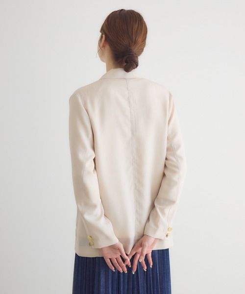 KATHARINE ROSS（キャサリンロス）の「【PILLINI/ピリーニ】麻調メッシュジャケット（テーラードジャケット・レディース・ブラック/ベージュ・FREE）」の14枚目の写真