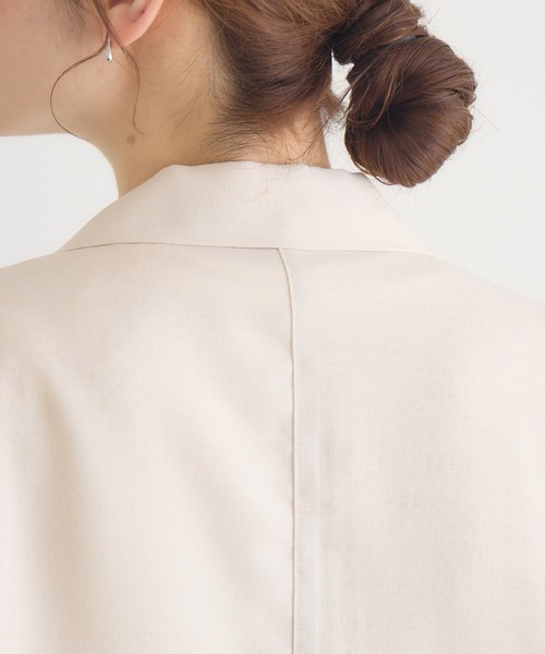 KATHARINE ROSS（キャサリンロス）の「【PILLINI/ピリーニ】麻調メッシュジャケット（テーラードジャケット・レディース・ブラック/ベージュ・FREE）」の15枚目の写真
