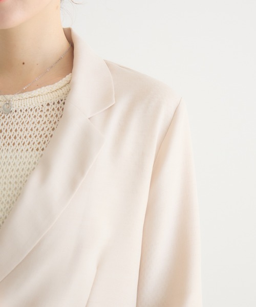 KATHARINE ROSS（キャサリンロス）の「【PILLINI/ピリーニ】麻調メッシュジャケット（テーラードジャケット・レディース・ブラック/ベージュ・FREE）」の17枚目の写真