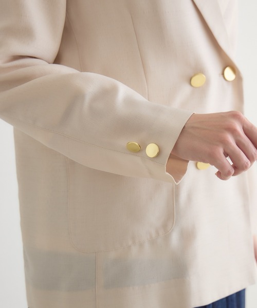 KATHARINE ROSS（キャサリンロス）の「【PILLINI/ピリーニ】麻調メッシュジャケット（テーラードジャケット・レディース・ブラック/ベージュ・FREE）」の18枚目の写真