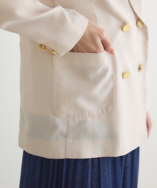 KATHARINE ROSS（キャサリンロス）の「【PILLINI/ピリーニ】麻調メッシュジャケット（テーラードジャケット・レディース・ブラック/ベージュ・FREE）」の19枚目の写真