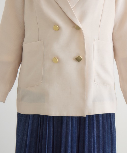 KATHARINE ROSS（キャサリンロス）の「【PILLINI/ピリーニ】麻調メッシュジャケット（テーラードジャケット・レディース・ブラック/ベージュ・FREE）」の20枚目の写真