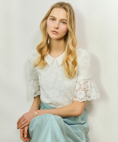 TOCCA(トッカ)の「LACE DREAMLET レースカットソー(Tシャツ/カットソー・レディース・ホワイト系/ブラック系・SMALL/MEDIUM)」の2枚目の写真