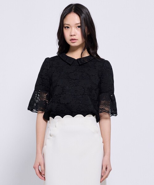TOCCA(トッカ)の「LACE DREAMLET レースカットソー(Tシャツ/カットソー・レディース・ホワイト系/ブラック系・SMALL/MEDIUM)」の1枚目の写真
