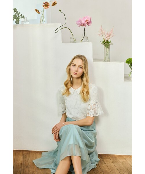 TOCCA(トッカ)の「LACE DREAMLET レースカットソー(Tシャツ/カットソー・レディース・ホワイト系/ブラック系・SMALL/MEDIUM)」の3枚目の写真