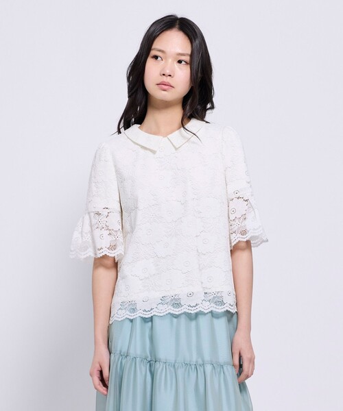TOCCA(トッカ)の「LACE DREAMLET レースカットソー(Tシャツ/カットソー・レディース・ホワイト系/ブラック系・SMALL/MEDIUM)」の4枚目の写真