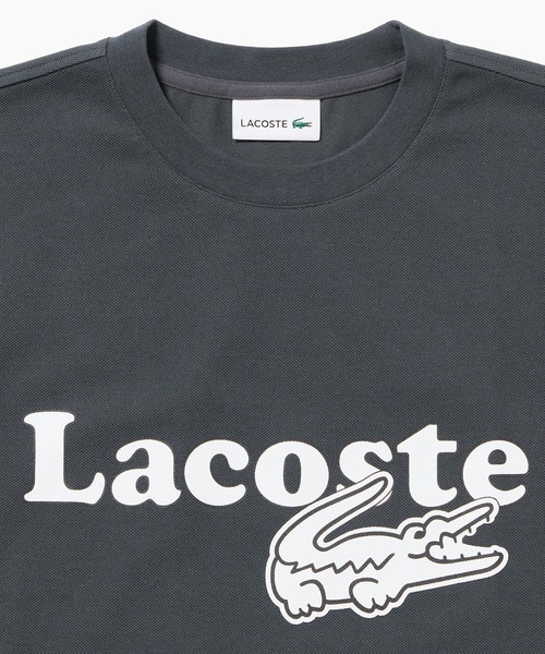 LACOSTE(ラコステ)の「【オンライン限定】LACOSTE オーバーサイズ ロゴプリント 鹿の子地Tシャツ(Tシャツ/カットソー・メンズ・ネイビー/オフホワイト/ダークアッシュ/ブラック・2/3/4/5/6)」の7枚目の写真