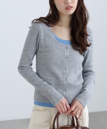 FREE'S MART（フリーズマート）の「◆配色レイヤードリブニットカーディガン（ニット/セーター）」