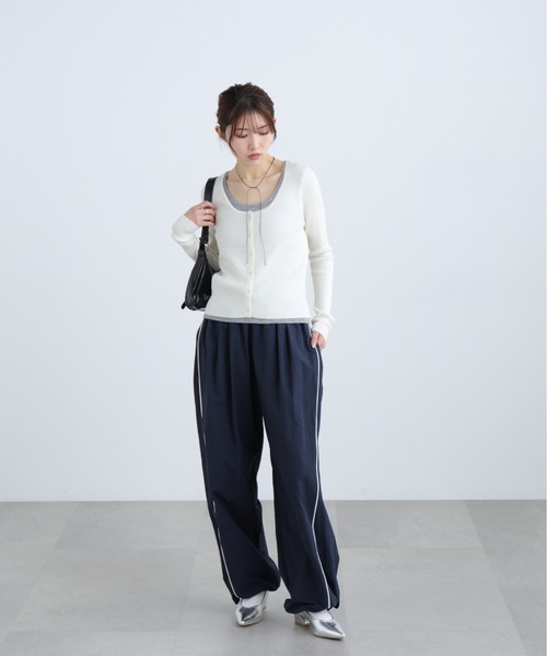 FREE'S MART(フリーズマート)の「◆配色レイヤードリブニットカーディガン(ニット/セーター・レディース・ホワイト/ネイビー/グレー・FREE)」の20枚目の写真