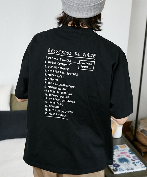 PUBLUX（パブリュクス）の「PUBLUX/パブリュクス ＜機能性素材＞LOVE POP STUDIO　TRAVEL NOTE タイポグラフィー Tシャツ　限定展開（Tシャツ/カットソー・メンズ・ピンク/ネイビー/ブラック/ホワイト・MEDIUM/LARGE/SMALL）」の9枚目の写真