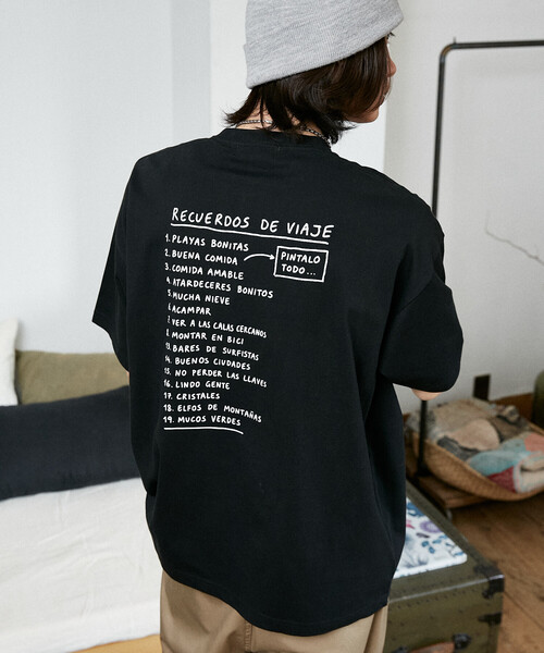 PUBLUX（パブリュクス）の「PUBLUX/パブリュクス ＜機能性素材＞LOVE POP STUDIO　TRAVEL NOTE タイポグラフィー Tシャツ　限定展開（Tシャツ/カットソー・メンズ・ピンク/ネイビー/ブラック/ホワイト・MEDIUM/LARGE/SMALL）」の11枚目の写真