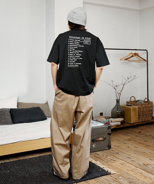 PUBLUX（パブリュクス）の「PUBLUX/パブリュクス ＜機能性素材＞LOVE POP STUDIO　TRAVEL NOTE タイポグラフィー Tシャツ　限定展開（Tシャツ/カットソー・メンズ・ピンク/ネイビー/ブラック/ホワイト・MEDIUM/LARGE/SMALL）」の12枚目の写真