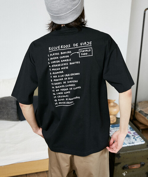PUBLUX（パブリュクス）の「PUBLUX/パブリュクス ＜機能性素材＞LOVE POP STUDIO　TRAVEL NOTE タイポグラフィー Tシャツ　限定展開（Tシャツ/カットソー・メンズ・ピンク/ネイビー/ブラック/ホワイト・MEDIUM/LARGE/SMALL）」の16枚目の写真