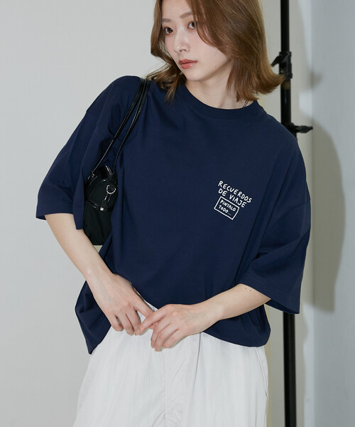PUBLUX（パブリュクス）の「PUBLUX/パブリュクス ＜機能性素材＞LOVE POP STUDIO　TRAVEL NOTE タイポグラフィー Tシャツ　限定展開（Tシャツ/カットソー・メンズ・ピンク/ネイビー/ブラック/ホワイト・MEDIUM/LARGE/SMALL）」の18枚目の写真