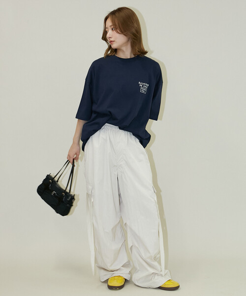 PUBLUX（パブリュクス）の「PUBLUX/パブリュクス ＜機能性素材＞LOVE POP STUDIO　TRAVEL NOTE タイポグラフィー Tシャツ　限定展開（Tシャツ/カットソー・メンズ・ピンク/ネイビー/ブラック/ホワイト・MEDIUM/LARGE/SMALL）」の21枚目の写真