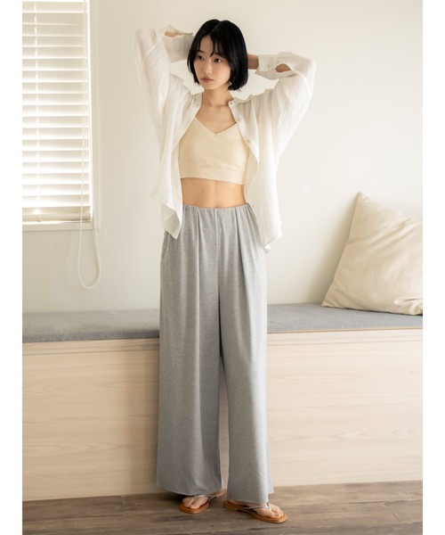 Ungrid（アングリッド）の「カットストレートパンツ（その他パンツ・レディース・ライトグレー/ブラック・FREE）」の2枚目の写真