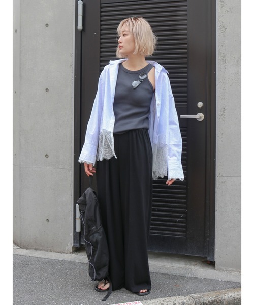 Ungrid(アングリッド)の「カットストレートパンツ(その他パンツ・レディース・ライトグレー/ブラック・FREE)」の20枚目の写真