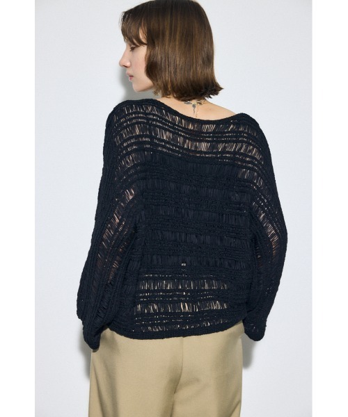 machatt テープヤンオフショルニット【BLACK】 MOUSSY | OVER RIB OFF SHOULDER トップス (ニット ) |SHEL'TTER WEBSTORE