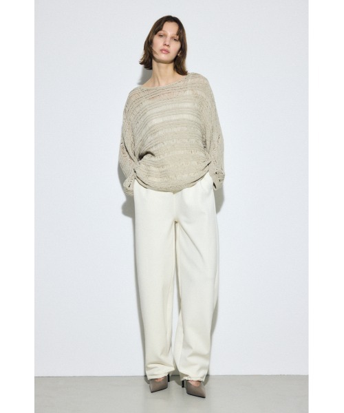 AZUL by moussy(アズールバイマウジー)の「テープヤーンドルマンニットトップス(ニット/セーター・レディース・グレイッシュベージュ/ライトブルー/ブラック・FREE)」の16枚目の写真