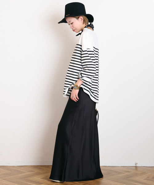 AP STUDIO(エーピーストゥディオ)の「【FRENKEN/フランケン】Base Flowy Skirt(スカート・レディース・ブラック・FREE)」の5枚目の写真