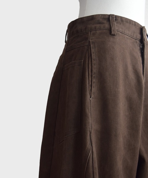 Marient（マリエント）の「カーブ切替デニムPT（デニムパンツ・レディース・ブラウン・S）」の11枚目の写真