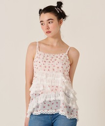 TINA:JOJUN | フリルデザイン フレア キャミチュニック TINA:JOJUN(キャミソール)