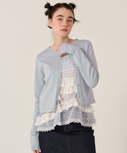 TINA：JOJUN（ティーナジョジュン）の「フリルデザイン フレア キャミチュニック TINA：JOJUN（キャミソール・レディース・サックスブルー/ピンク/ホワイト・M）」の22枚目の写真