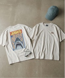 ALWAYS GOOD TIME | 【JAWS/ジョーズ】USD加工アートワークプリント半袖Tシャツ/Movie Tee/ユニセックス(Tシャツ/カットソー)
