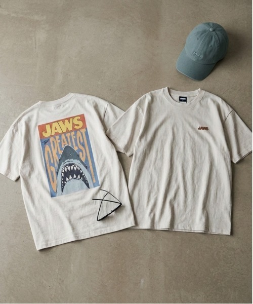 ALWAYS GOOD TIME（オルウェイズグッドタイム）の「【JAWS/ジョーズ】USD加工アートワークプリント半袖Tシャツ（Tシャツ/カットソー・メンズ・ブラック系その他/アイボリー/ホワイト系その他/スミクロ・L/M/LL）」の2枚目の写真