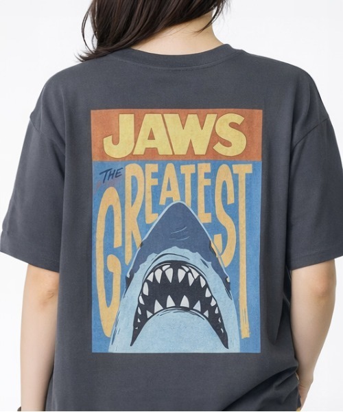 ALWAYS GOOD TIME（オルウェイズグッドタイム）の「【JAWS/ジョーズ】USD加工アートワークプリント半袖Tシャツ（Tシャツ/カットソー・メンズ・ブラック系その他/アイボリー/ホワイト系その他/スミクロ・L/M/LL）」の17枚目の写真