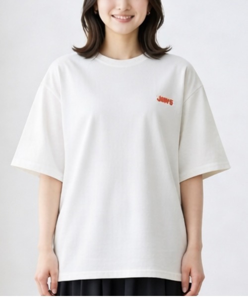 ALWAYS GOOD TIME(オルウェイズグッドタイム)の「【JAWS/ジョーズ】USD加工アートワークプリント半袖Tシャツ/Movie Tee/ユニセックス(Tシャツ/カットソー・メンズ・ブラック系その他/アイボリー/ホワイト系その他/スミクロ・L/M/LL)」の20枚目の写真