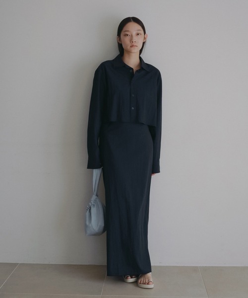 anuke(アンヌーク)の「Sheer Pencil Skirt(スカート・レディース・ネイビー/ホワイト・38inch/36inch)」の4枚目の写真