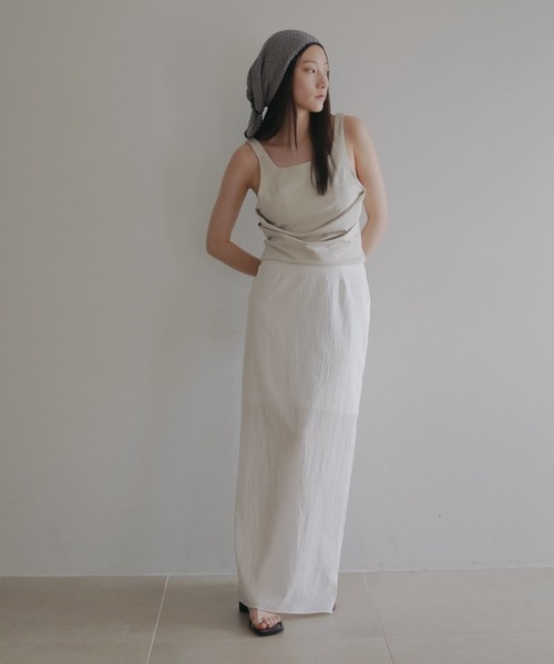 anuke(アンヌーク)の「Sheer Pencil Skirt(スカート・レディース・ネイビー/ホワイト・38inch/36inch)」の6枚目の写真