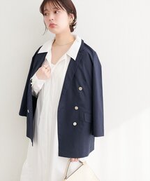 natural couture（ナチュラルクチュール）の「〈osono〉べこべこ金釦綿麻テーラードジャケット（テーラードジャケット）」