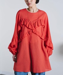ROSE BUD（ローズバッド）の「(mici)RUFFLE TUNIC BLOUSE（シャツ/ブラウス・レディース）」