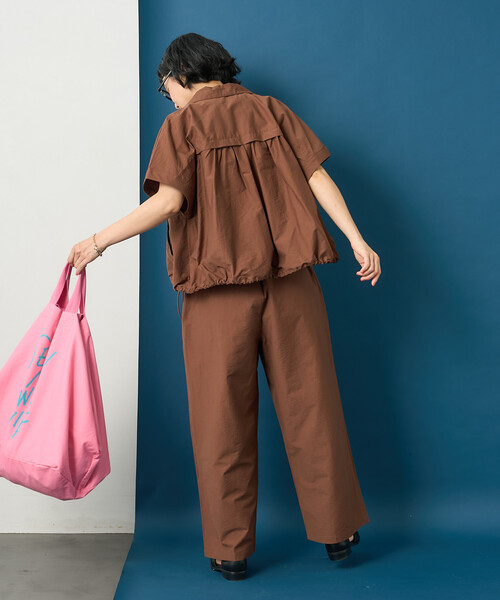FREAK'S STORE(フリークスストア)の「藤本美貴 × FREAK'S STORE/フリークスストア 接触冷感/UVカット Aライン 半袖ジャケット<セットアップ対応>(テーラードジャケット・レディース・ブラック/ブラウン/ベージュ・フリ-)」の13枚目の写真