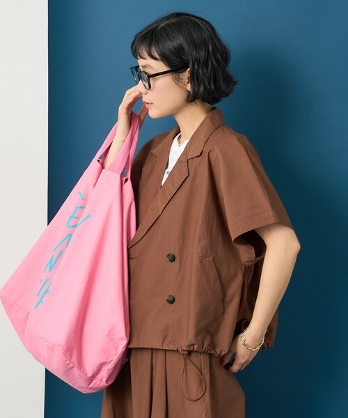 FREAK'S STORE(フリークスストア)の「藤本美貴 × FREAK'S STORE/フリークスストア 接触冷感/UVカット Aライン 半袖ジャケット<セットアップ対応>(テーラードジャケット・レディース・ブラック/ブラウン/ベージュ・フリ-)」の18枚目の写真