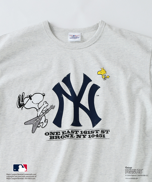 Vintage PEANUTS（ビンテージピーナッツ）の「PEANUTS / ピーナッツ 別注 MLB ベースボール プリントTシャツ（Tシャツ/カットソー・メンズ・ホワイト/ブラック系その他/グレー・LARGE/MEDIUM）」の11枚目の写真