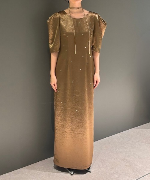パールグローサテンドレス / pearl glow satin dress（ドレス