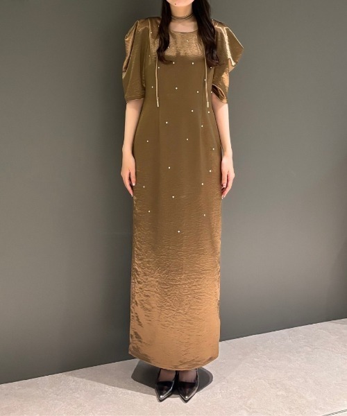 パールグローサテンドレス / pearl glow satin dress（ドレス