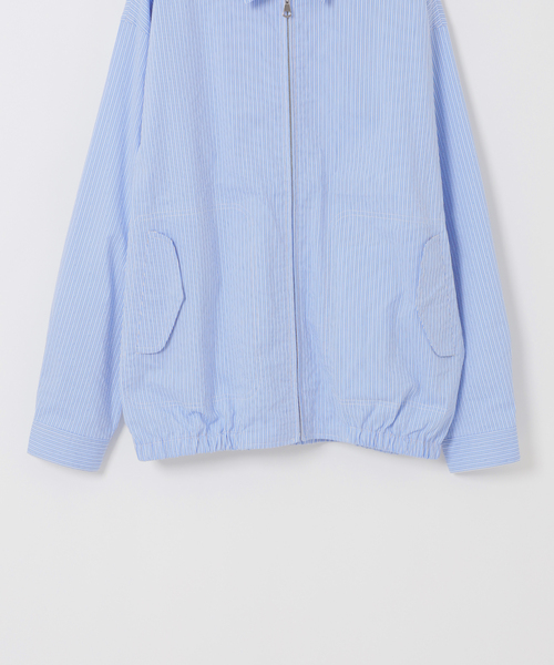 B.C STOCK（ベーセーストック）の「FORHUS ストライプシャツブルゾン（その他アウター・メンズ・ブルー系その他/ホワイト・LARGE/MEDIUM）」の16枚目の写真