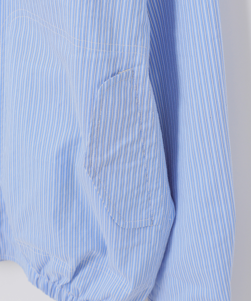 B.C STOCK（ベーセーストック）の「FORHUS ストライプシャツブルゾン（その他アウター・メンズ・ブルー系その他/ホワイト・LARGE/MEDIUM）」の18枚目の写真