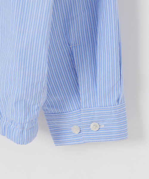 B.C STOCK（ベーセーストック）の「FORHUS ストライプシャツブルゾン（その他アウター・メンズ・ブルー系その他/ホワイト・LARGE/MEDIUM）」の19枚目の写真